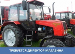 Требуется директор магазина сельхозтехники Требуется директор магазина сельхозтехники