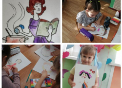 Выставку детских рисунков «Я рисую мамочку свою» ко Дню матери провели в Вишневском сельском клубе