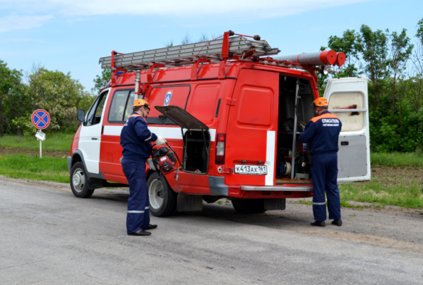 Тренировочную чрезвычайную ситуацию в Морозовском районе ликвидировали за полчаса